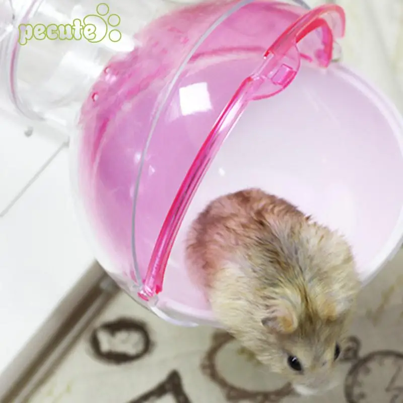 

Round Type Bathroom Acrylic Cute Villa Bath Room Sauna Room Pet Bowl Clean Wash Random Color Bath Sandbox Hamster