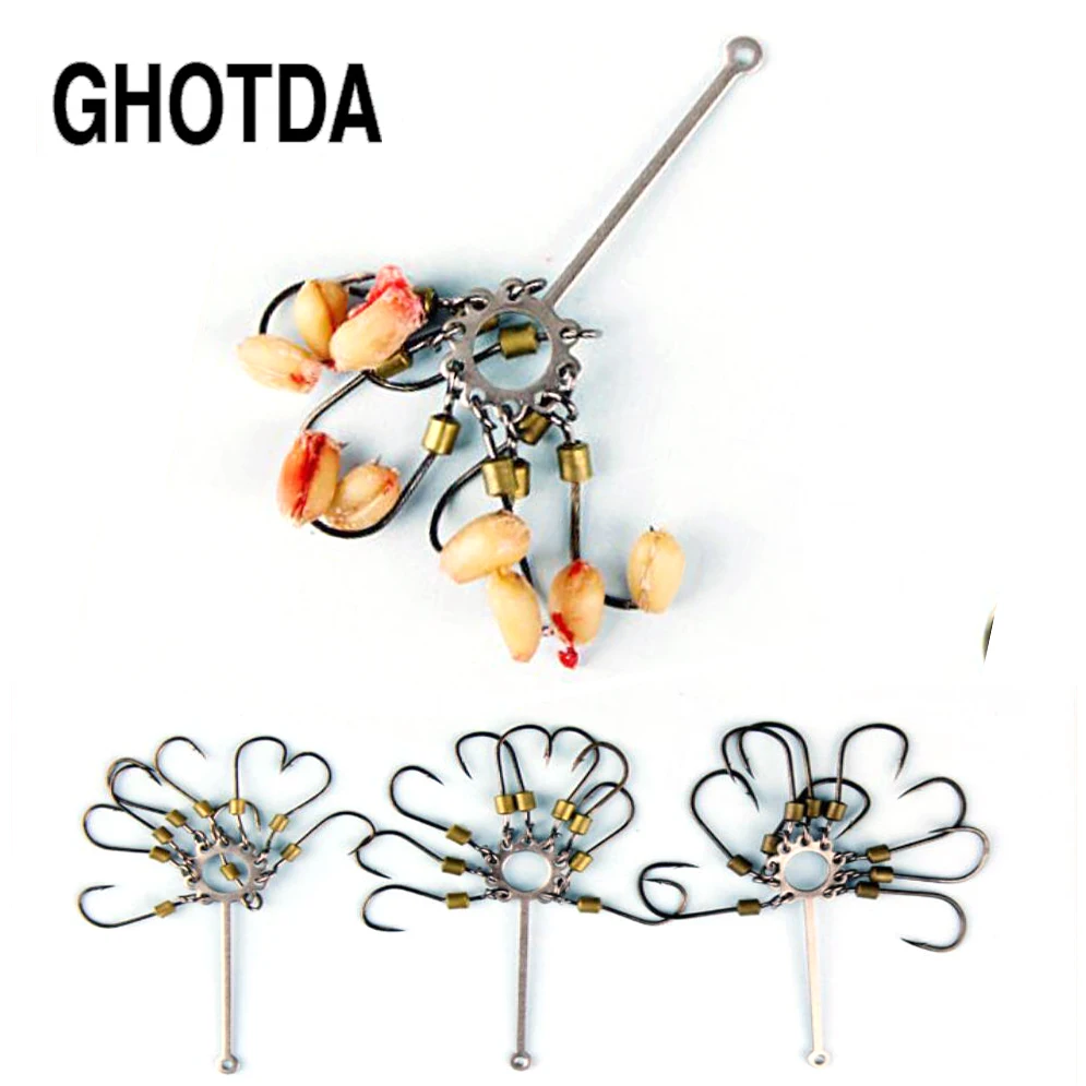 

Explosion Hooks With 9 Sharp Small Hooks Fishing Tackle Jig Hooks Carp Fishing Hook