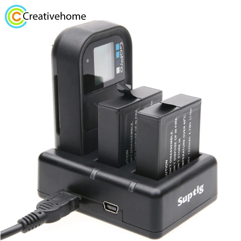 Зарядное устройство для аккумуляторов Gopro Hero 5 зарядное с двумя USB-портами и