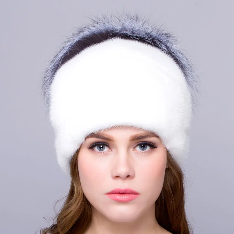 Норки женский зимняя шапка теплый натуральный Лисий мех дизайн реального меховая шапка красивая мода Новый Скидка Бесплатная доставка
