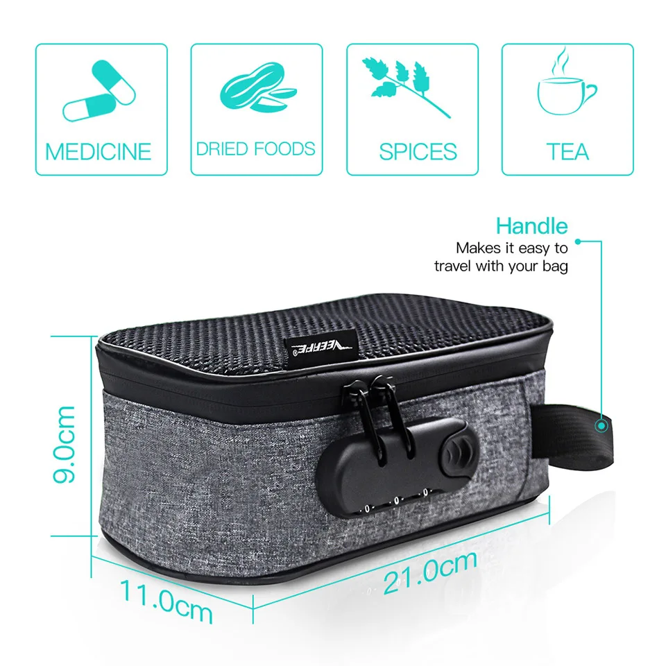 In Stock!! Veeape Smoking Smell Proof Stash Carbon Lined bags Tobacco Pouch for Weed Herb Odor Proof Container Case Storage (5)