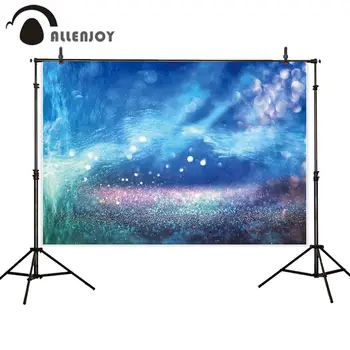 

Allenjoy mermaid photography background bokeh glitter shiny halo seabed backdrop photobooth banner fabric photocall