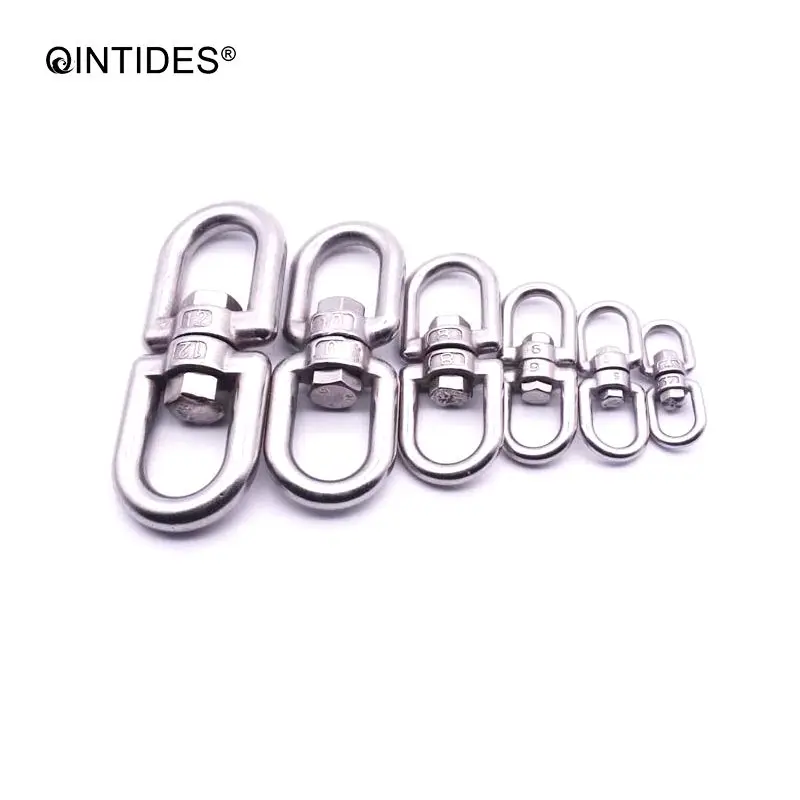 

QINTIDES M4 M5 rotating ring 8 word toroid ring 304 stainless steel universal ring chain buckle dog chain connecting ring M3-M28