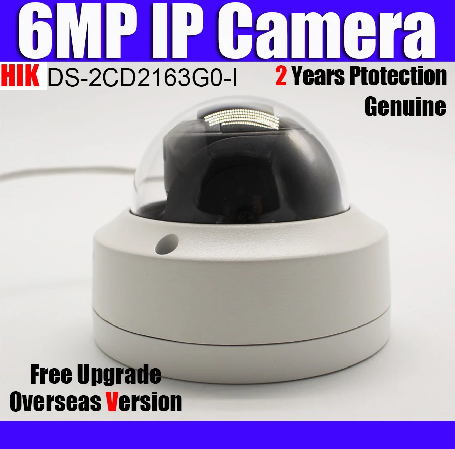 

Hikvision DS-2CD2163G0-I DS-2CD2163G0-IS 6MP Dome Network Camera POE H.265 IR30m SD Card Slot IP Camera Replace DS-2CD2185FWD-I