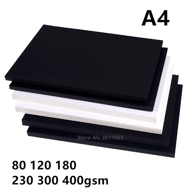 

80-400gsm A4 Black White Paper DIY Handmade Toys Card Making