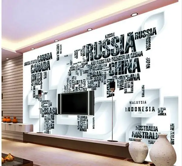 Custom photo wallpapers 3d wall murals wallpaper 3 d map of the world TV for living room decor | Обустройство дома