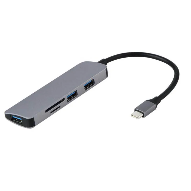 USB C концентратор типа C для нескольких портов USB 3,0 Micro SD/TF кардридер адаптер type-C разветвитель для Macbook Pro samsung Galaxy S9/S8