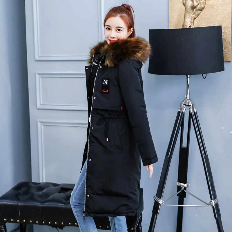 Double Two Sides New Arrival Women Winter Jacket Hooded With Fur Collar Ladies Outwear Parka Long Coat High Quality