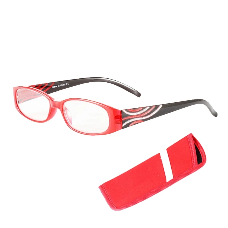 Прочные очки для чтения+ 1,0~+ 3,5 унисекс небьющиеся полимерные очки для пресбиопии очки для чтения с сумкой Новинка - Цвет оправы: R