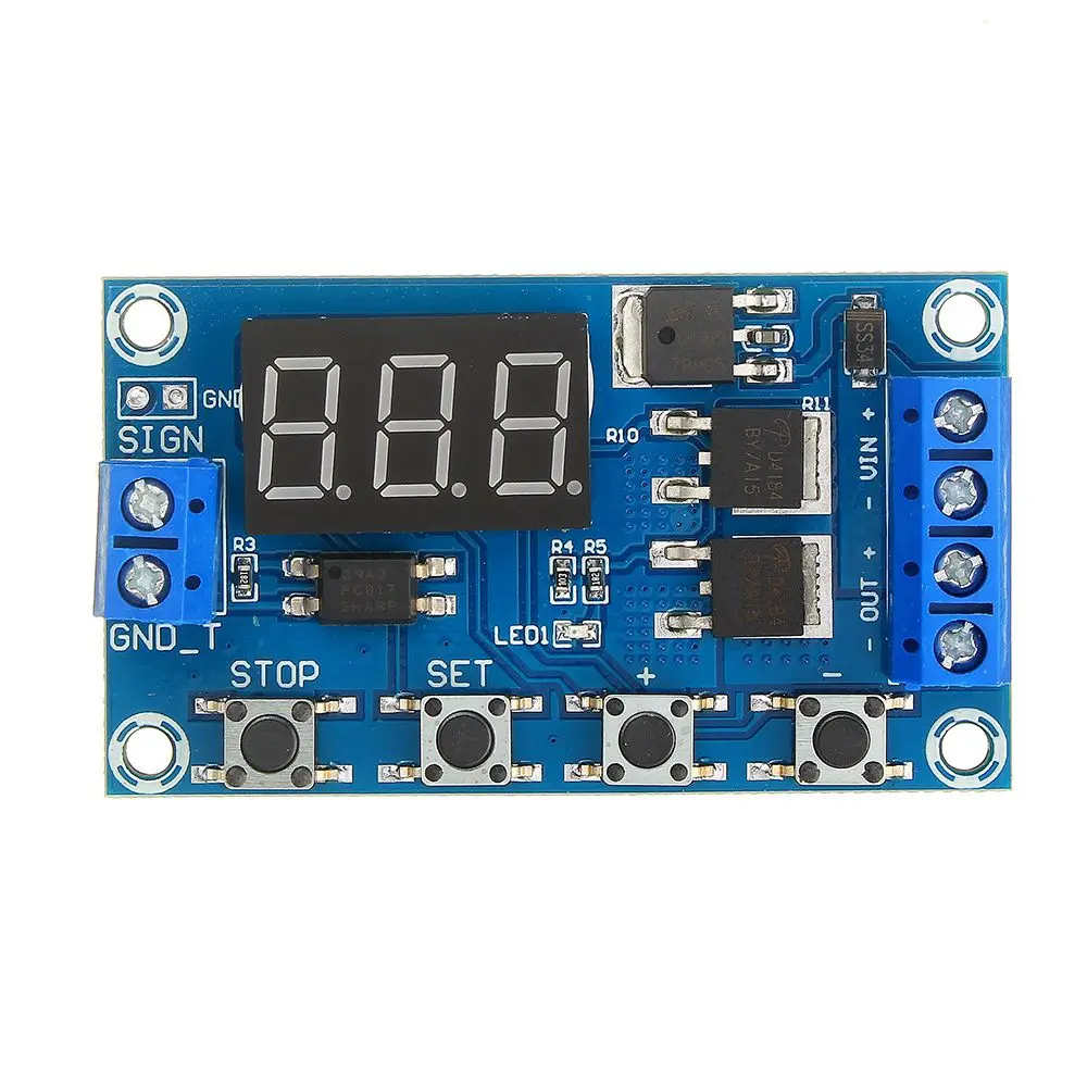 Релейный модуль DC 5V-36V цикл запуска времени задержки переключатель цепи двойной MOS трубки управления