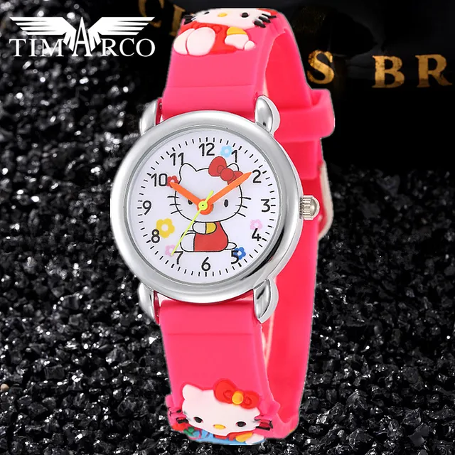 Cute Cartoon Baby Clocks Pupil Watches Hello kitty Mouse Dress Saats Silicone 3D Cute Cartoon Baby Clocks Pupil Watches Hello kitty Mouse Dress Saats Silicone 3D