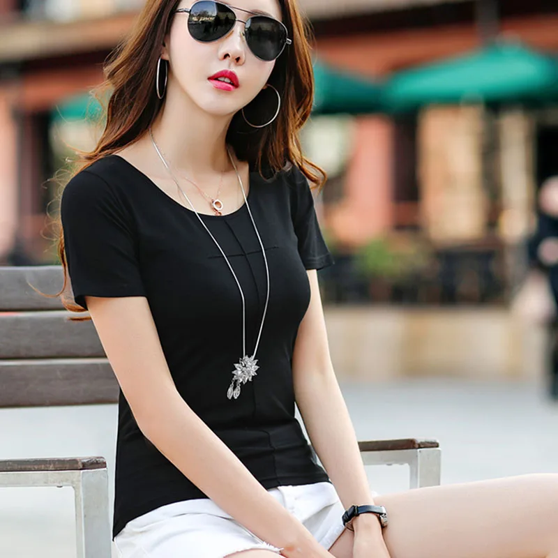 BOBOKATEER camisetas Mujer 2018 verano camisetas Mujer tops algodón camiseta Mujer talla grande camiseta blanca Mujer camisetas Camiseta BOBOKATEER camisetas Mujer 2018 verano camisetas Mujer tops algodón camiseta Mujer talla grande camiseta blanca Mujer camisetas Camiseta