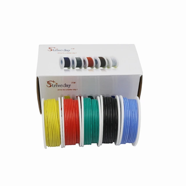 20AWG Flexible soft Silicone (5 colors mix Solid wire Kit