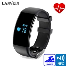 LANVEIN Smart Wristband D21 Smart Bracelet Heart Rate Monitor Smartband Pedometer Activity Tracker Fitness for IOS Andrews phone