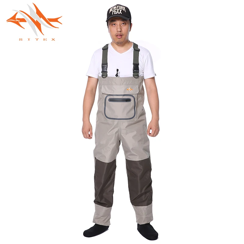 

2018 Sitex Brand Nylon Waterproof Breathable Camouflage Fishing Wader for fishing Hunting waterproof Ghillie Suit fishing wader