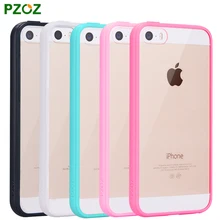 PZOZ ipone 5 Case Original For iphone 5SE Case Luxury Silicone Frame Transparent Hard Back Cover Slim Protection Shell ihone 5s