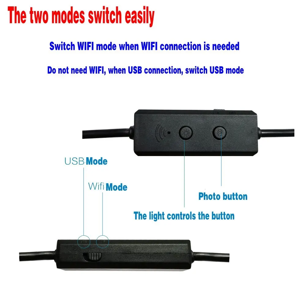 Wi-Fi эндоскоп камера 3в1 мини водостойкий жесткий проверка кабеля камера 8 мм USB эндоскоп бороскоп IOS эндоскоп для Iphone