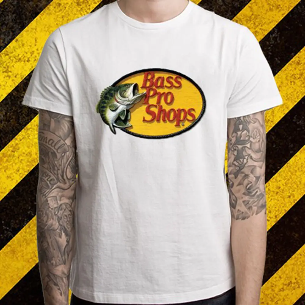 Новые магазины BASS PRO логотип * Фишер Hunter для мужчин белая футболка Размеры S до 3XL с