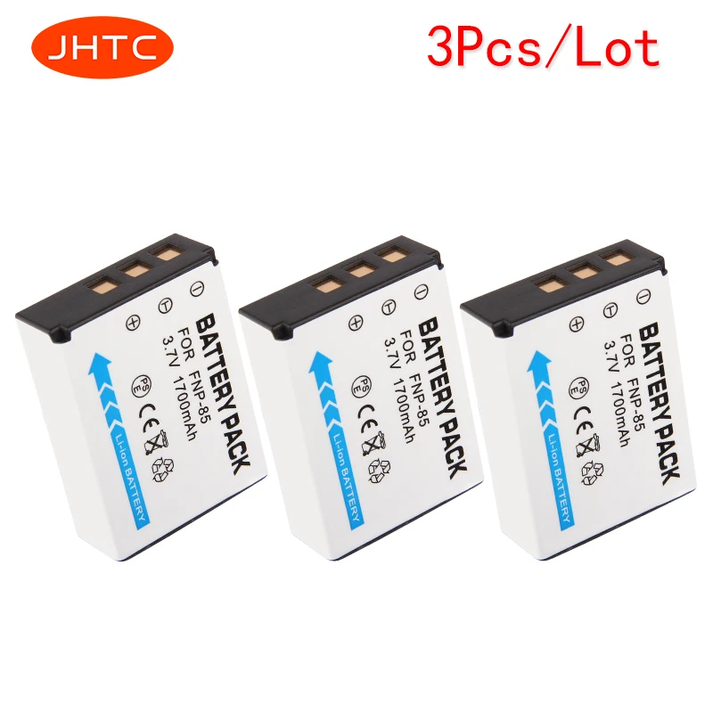 

JHTC 3Pcs/lot 1700mAh High Quality NP-85 NP 85 Rechargeable Camera Battery For FUJIFILM SL240 SL245 SL300 SL305 FNP-85 CB170