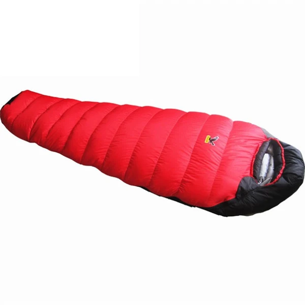 Ultralight Warm Sleeping Bag White Goose Down Sleeping Bag Adults Backpacking Camping Envelope Sleep Bags 200*80cm S485 - Цвет: 1000G red