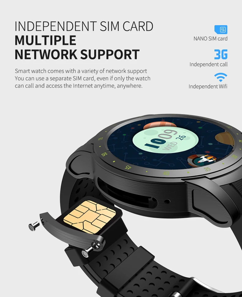 HW1 Android Смарт-часы мужские sim-карты 3g Bluetooth Музыка наручные часы с WiFi монитор сердечного ритма спортивные Смарт-часы для Android IOS