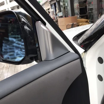 

For Nissan Patrol Y62 2011- 2017 Car Interior Front Door A Pillar Triangle Frame Cover Trim ABS Chrome 2PCS