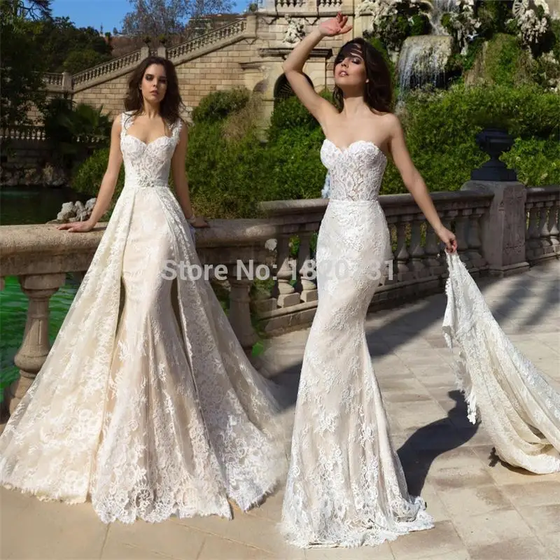 Robe-De-Mariee-2017-New-Champagne-Mermaid-Wedding-Dresses-with-Detachable-Train-Bridal-Gowns-Plus-Size