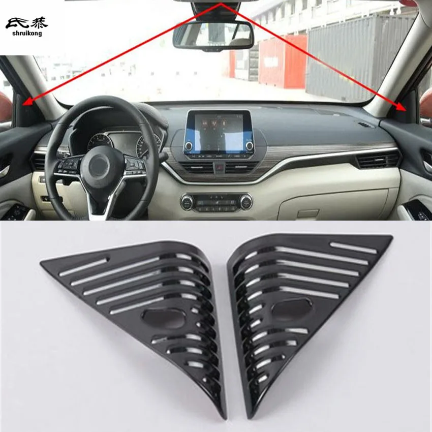 

Free shipping 2pcs/lot stainless steel A pillar speaker decoration cover for 2019 Nissan Altima car accessories