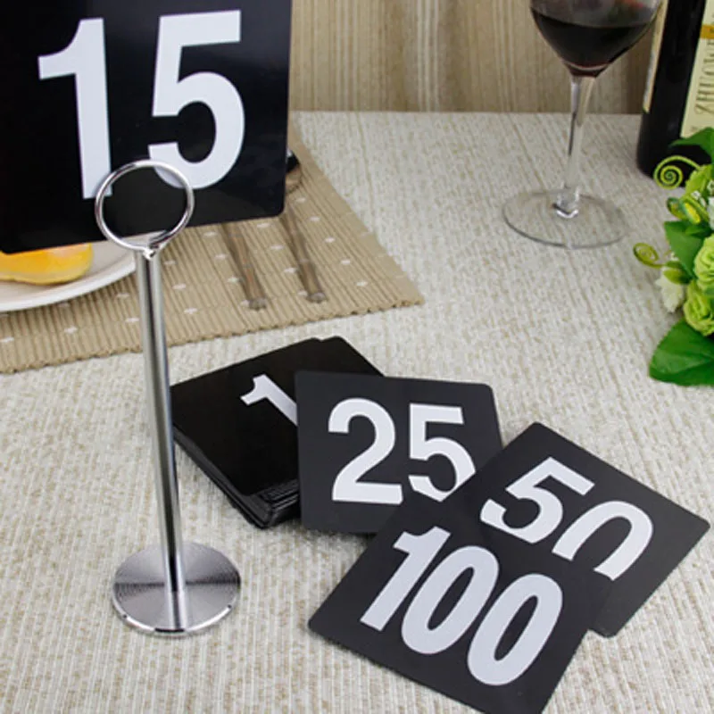 1-100 двухсторонний пластиковый стол с цифрами, черная карточка с цифрами, аксессуары для свадебной вечеринки, принадлежности для ресторана