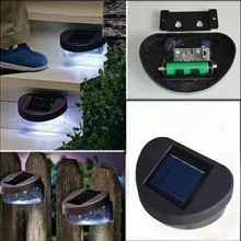 Лидер продаж! 4 шт. 2LED наружная Солнечная настенная лестница для сада прохладная лампа освещения для заборного ограждения luminaria Солнечная