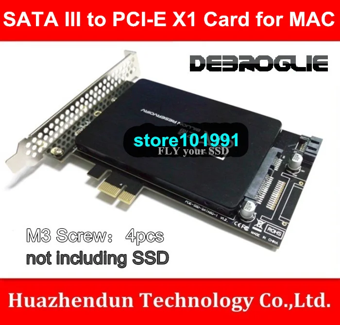 Универсальная карта DEBROGLIE SATAIII к PCI-E X1 с м3 Screw-4pcs высокоскоростная FLY your SSD |
