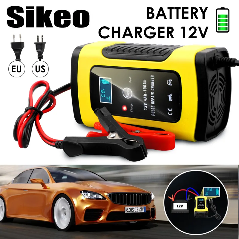 Автомобильное зарядное устройство 110VTo220V Интеллектуальный ЖК дисплей полный