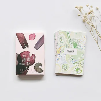 

28 sheets/Set Spectral Painting Mini Lomo Postcard DIY Greeting Cards Birthday Gift Card Message Card