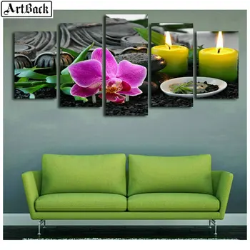 

5d diamond painting flower candle landscape full square drill 3d diamond embroidery mosaic living room decorative painting