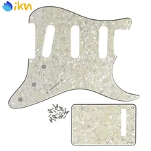 Винтажный 8 отверстий SSS электрогитара Pickguard& задняя пластина& Винты для FD электрогитара Strat старый жемчуг 4Ply