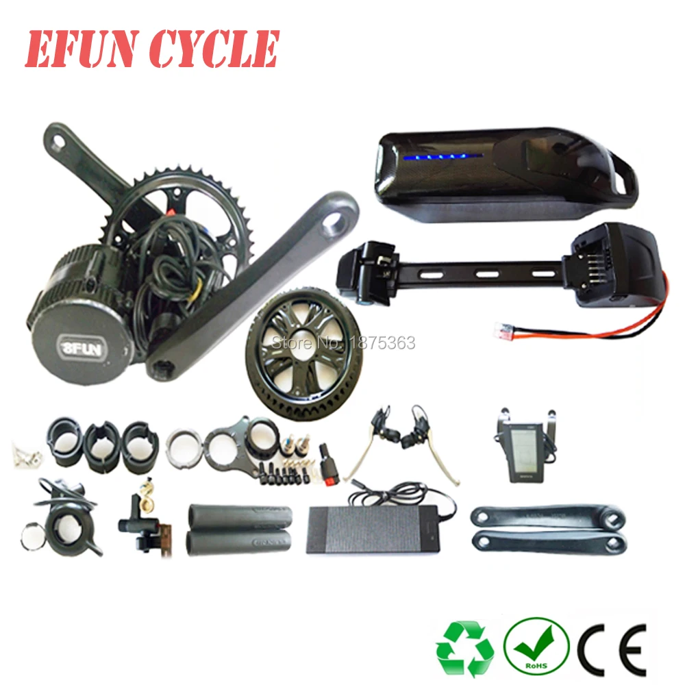 

EU US free shipping and taxes 48V 13Ah dolphin down tube Li-ion ebike battery with BBS02B 48V 750W mid drive motor kits