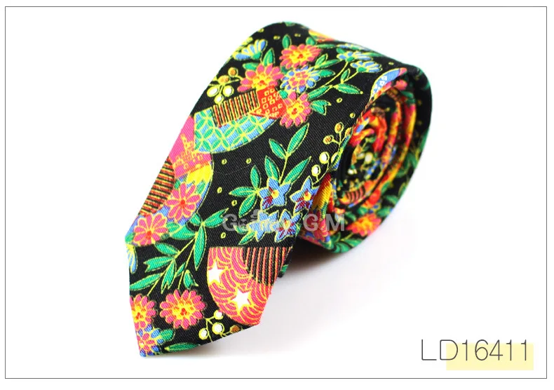 The new men s casual tie brushed cotton 6cm tie floral men and women fashion tie factory wholesale