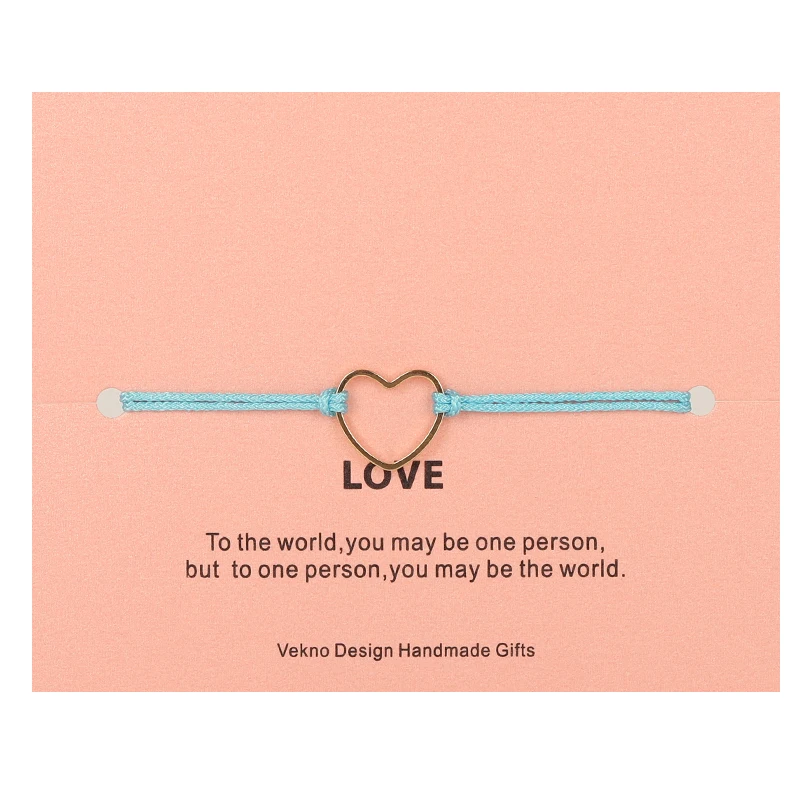 VEKNO Charm Hollow Heart Paired Couple Bracelets in Love for Women Kids Red Rope Adjustable Wish Bracelet with Card Pray Jewelry VEKNO Charm Hollow Heart Paired Couple Bracelets in Love for Women Kids Red Rope Adjustable Wish Bracelet with Card Pray Jewelry