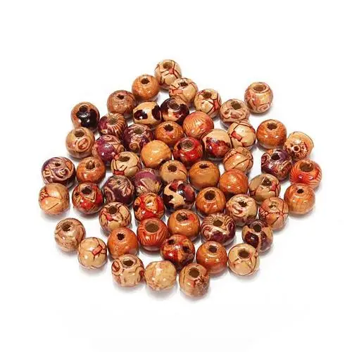 

100pcs 10mm Mixed Wood Round Beads Jewelry Making Loose Spacer Charms Findings hot