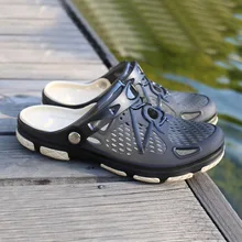 Прозрачная Летняя обувь мужские пляжные сандалии тапочки с отверстиями Для мужчин вьетнамки свет Sandalias Outdoor Летние повседневные сандалии Для мужчин 293