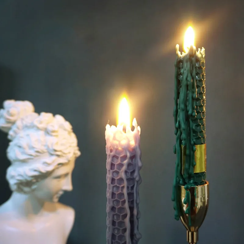 

Candle Holder Handmade Beeswax Honey Aromatherapy Morandi Color Fashion Romantic Courtship Birthday Home Decoration