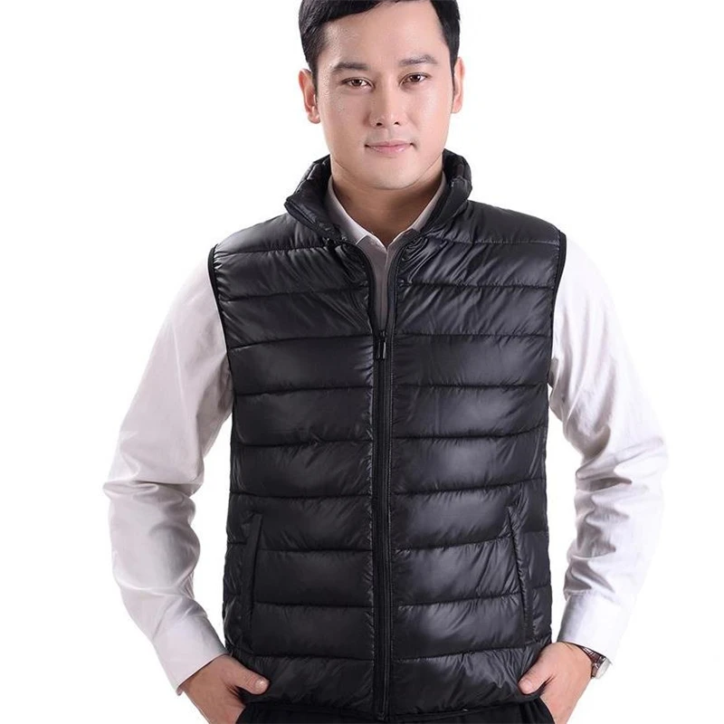 Male Plus Size Thick Down Vests Vest Doudoune Abajo Chaqueta Waistcoat Man Warm Bas Gilet Chaleco | Мужская одежда