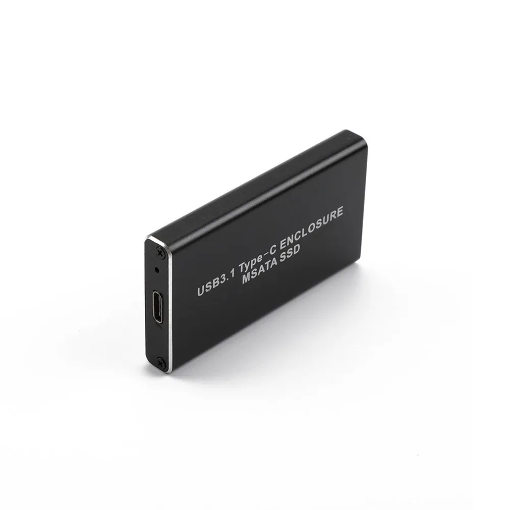 

128G mSATA SSD USB 3.1 TYPE-C to mSATA Hard Drive Mobile External Hard Drive for Desktop Notebook Tablet
