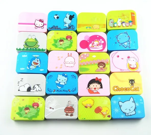 

Colorfull Contact Lenses Case for eyes with mirror Mini Eyeglass Case plastic cute Lenses Box women Eyewear Accessories
