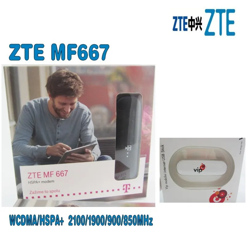 Партия 100 шт. ZTE MF667 разблокированный USB модем 3G WCDMA/HSPA + 2100/1900/900 МГц 850 Мбит/с|modem 3g|3g