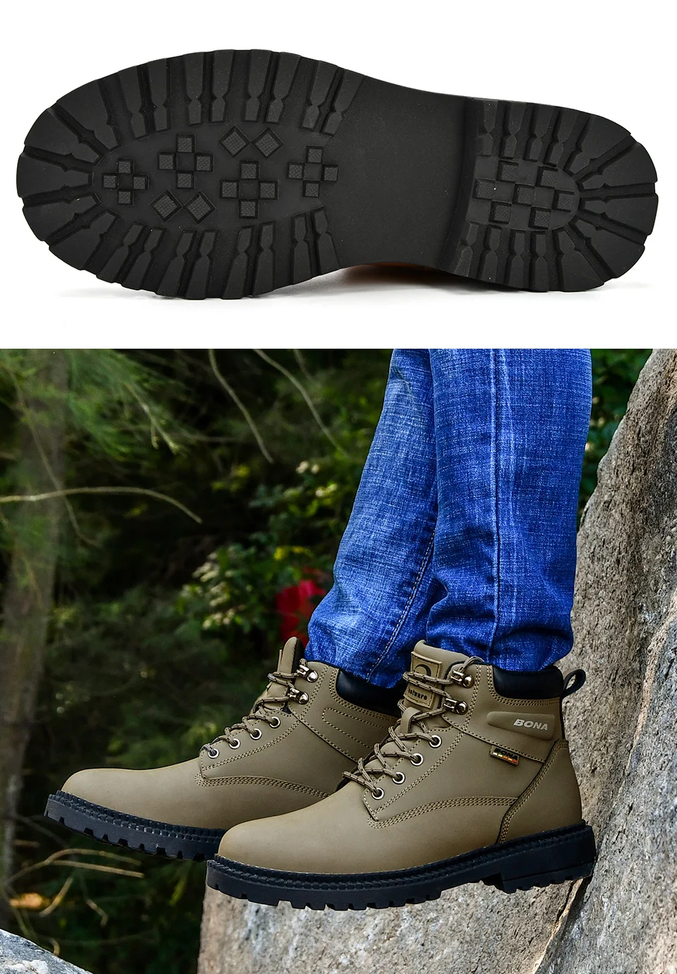 BONA/Новые дизайнерские зимние ботинки; Мужская обувь из нубука в стиле унисекс; модная Рабочая обувь; Ботинки martin для влюбленных; Уличная Повседневная обувь