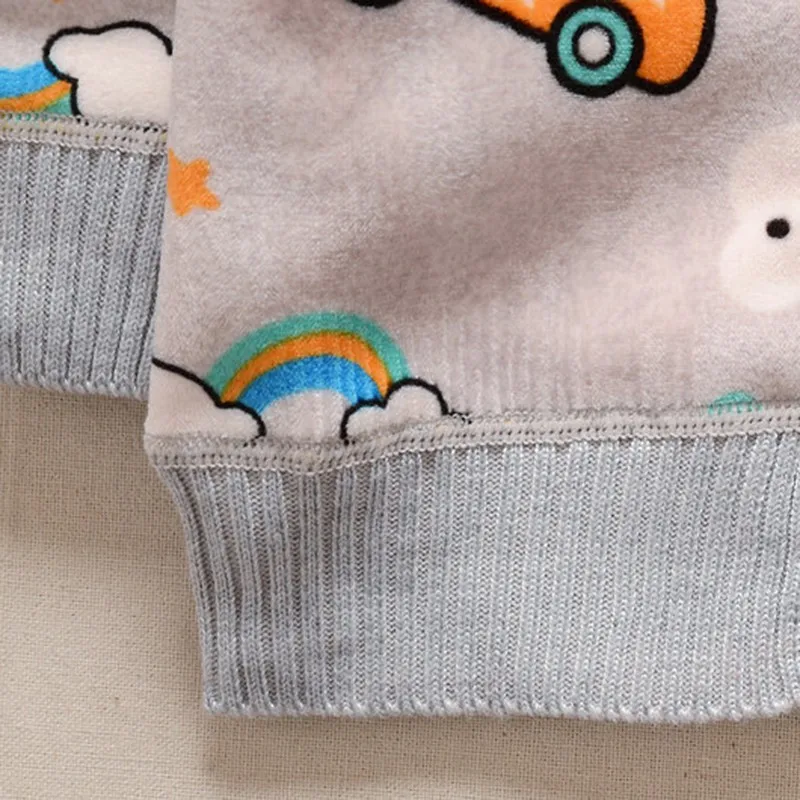 Newborn Autumn Kids Boy Girl Cute Outerwear Winter Sweater Car Cotton Soft Children Windbreaker Baby Knitting Clothing Hot