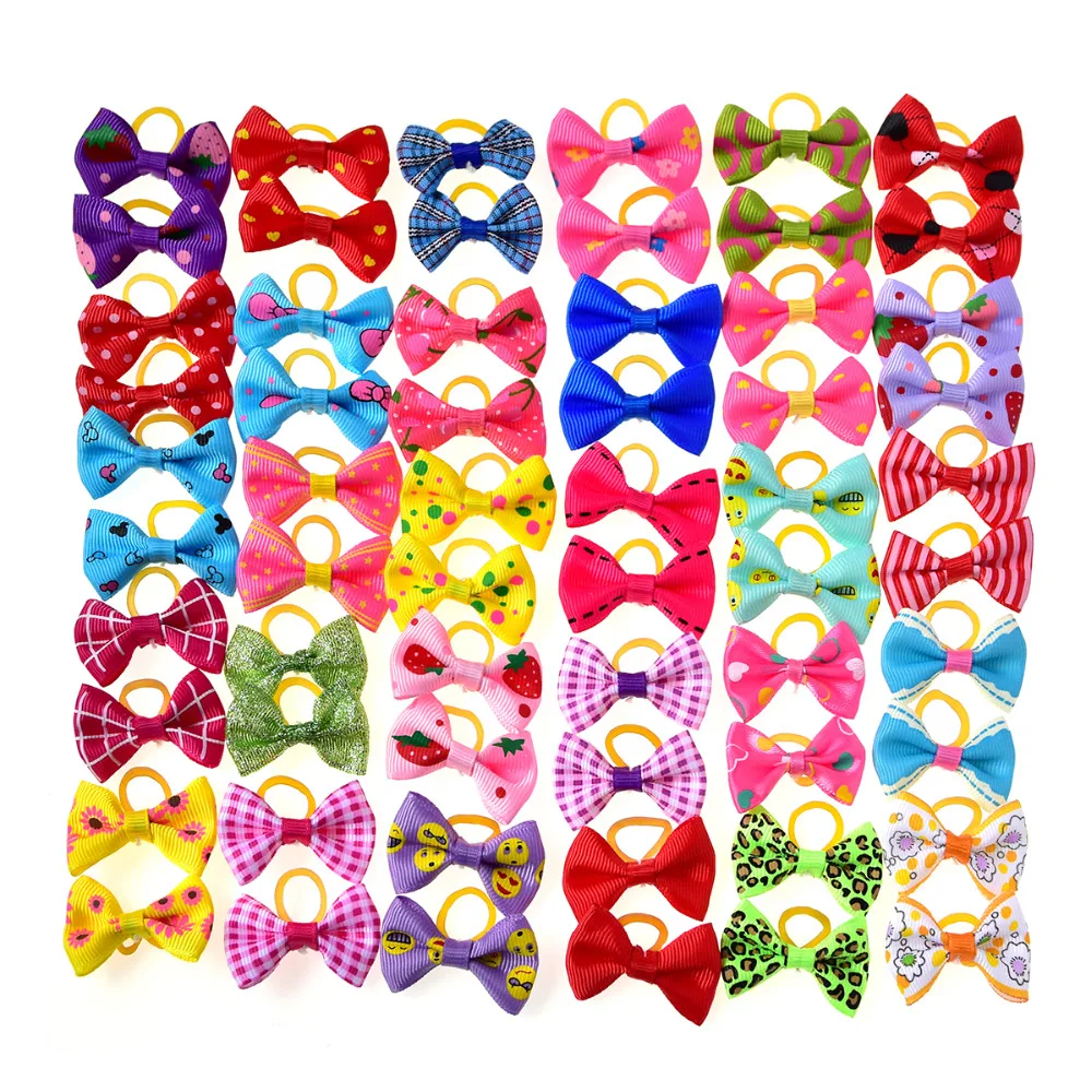 Buy Wholesale 1000pcs Pet Dog Hair Bows Rubber Bands