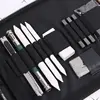 32Pcs Professional Drawing Artist Kit Pencils Sketch Charcoal Art Craft With Car 5