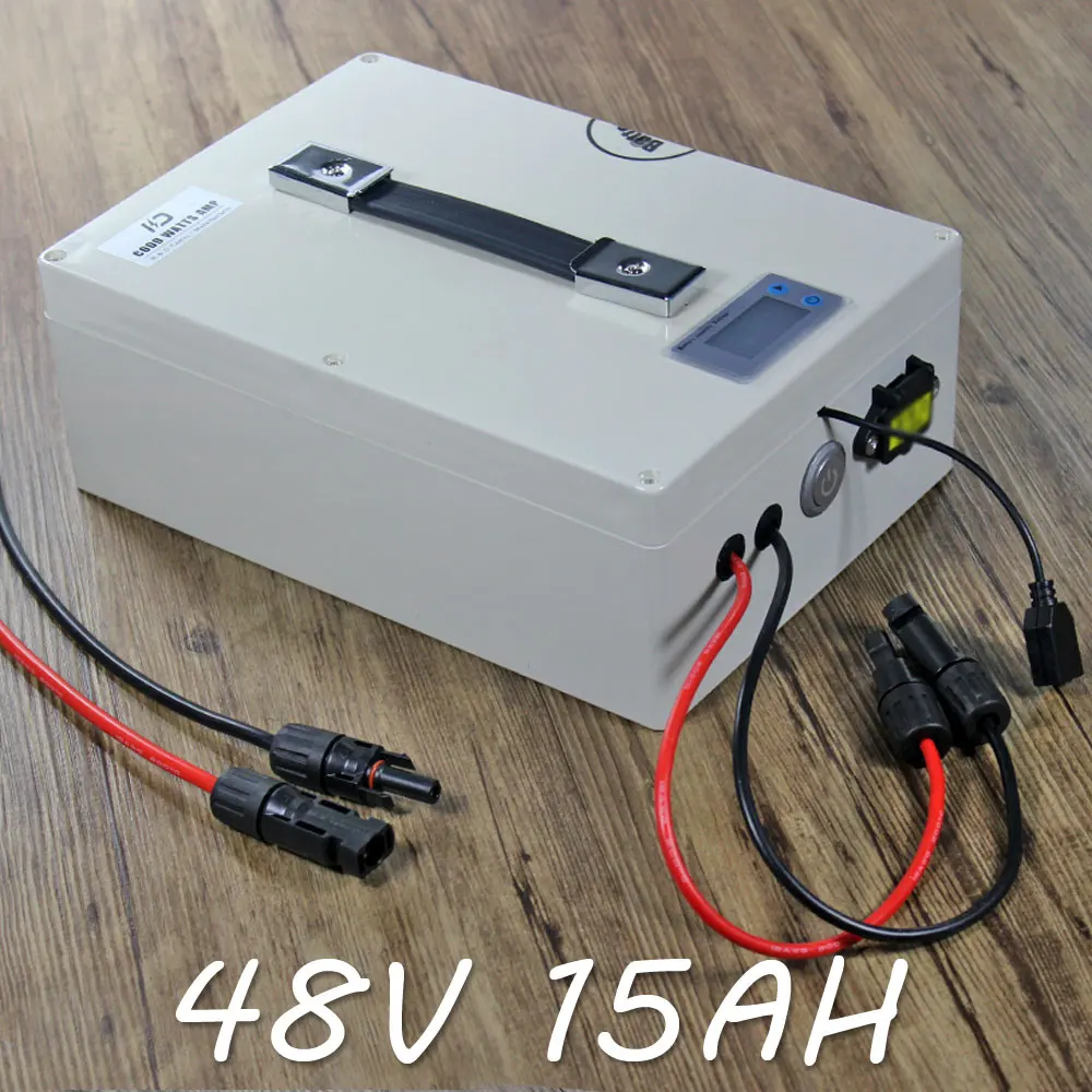 48V 15AH LiFePO4 батарея Водонепроницаемая коробка переносной Многофункциональный